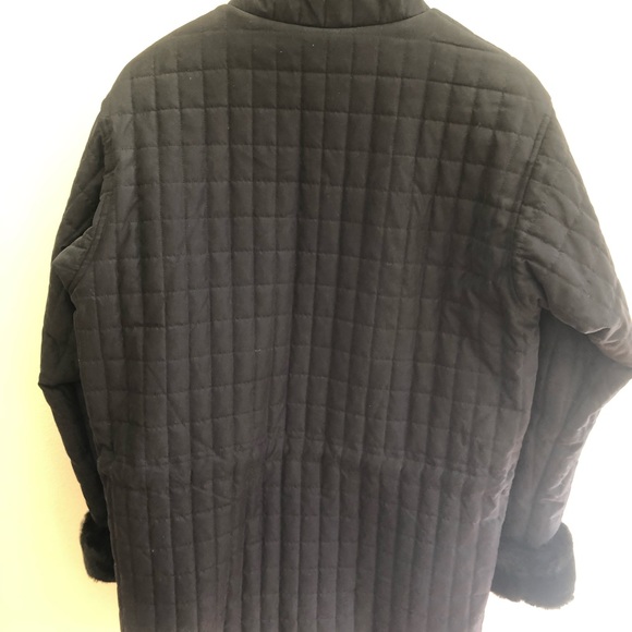 Vintage Jaclyn Smith Classic black winter jacket size S, with faux fur trim - Picture 3 of 4